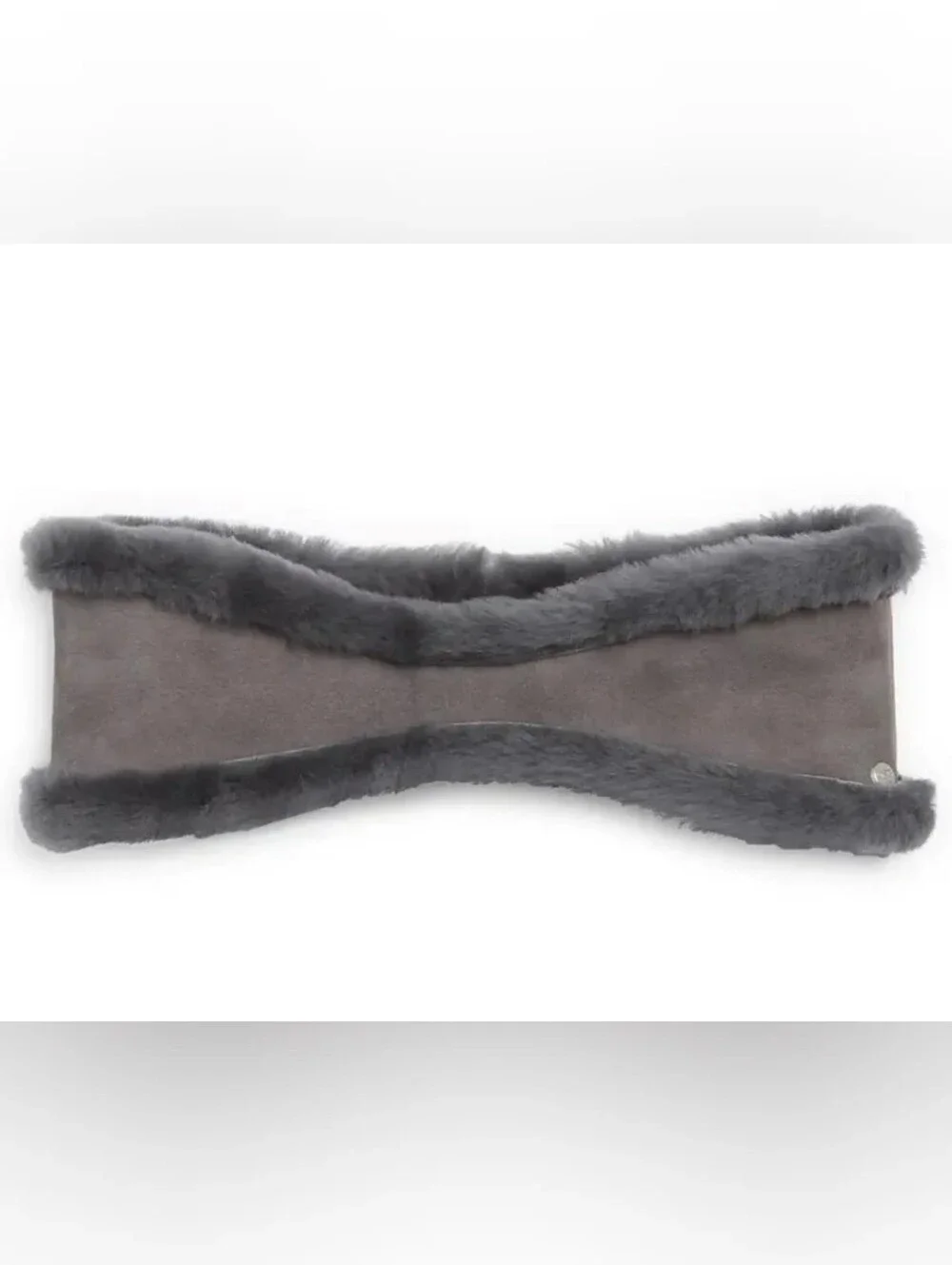 UGG reversible genuine shearling headbands in charcoal gray